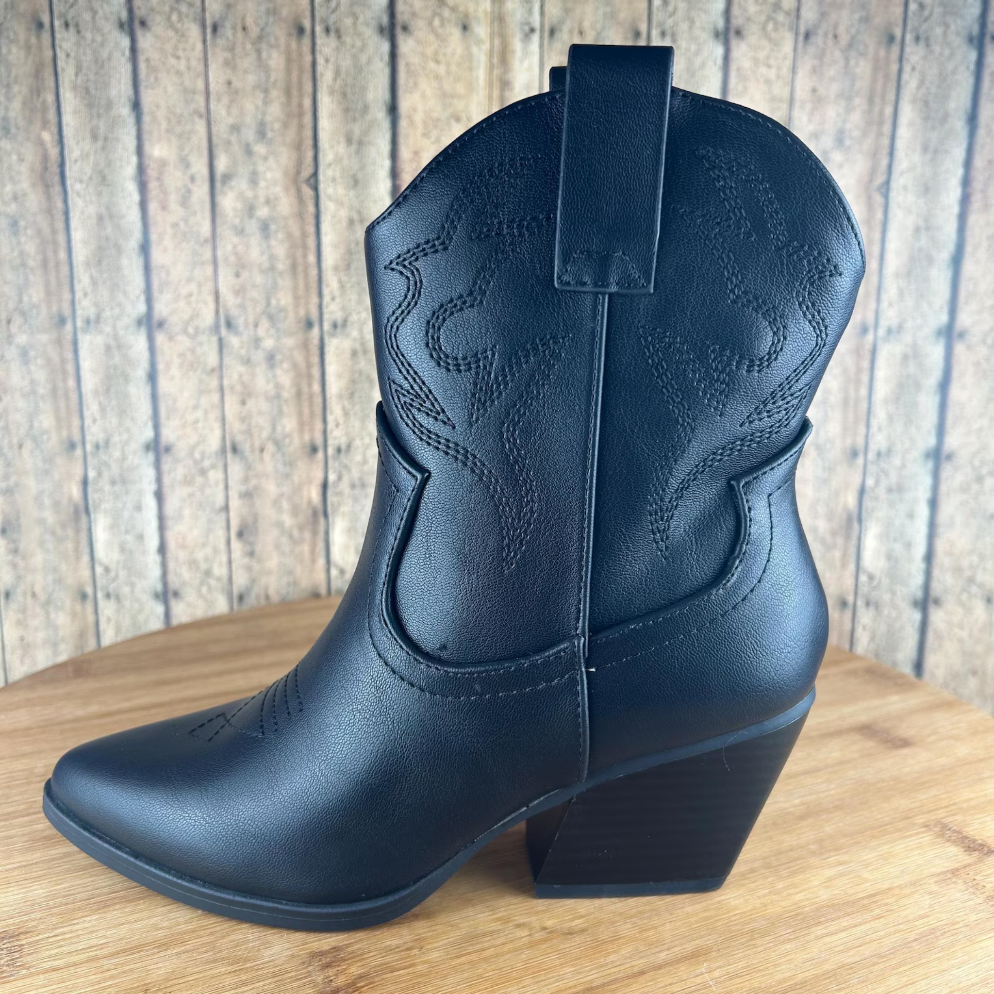 Women’s Black Ankle Cowboy Boots