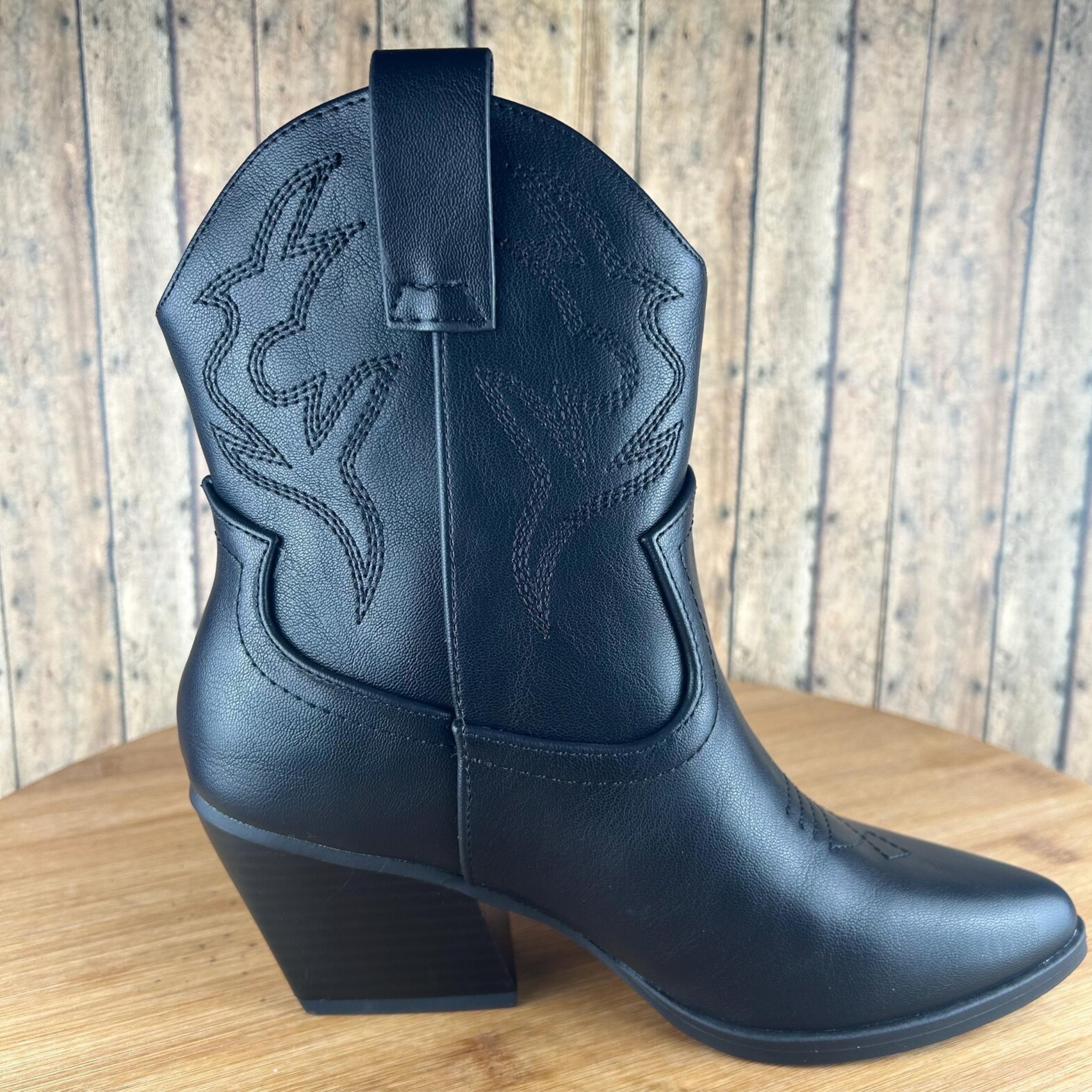 Women’s Black Ankle Cowboy Boots