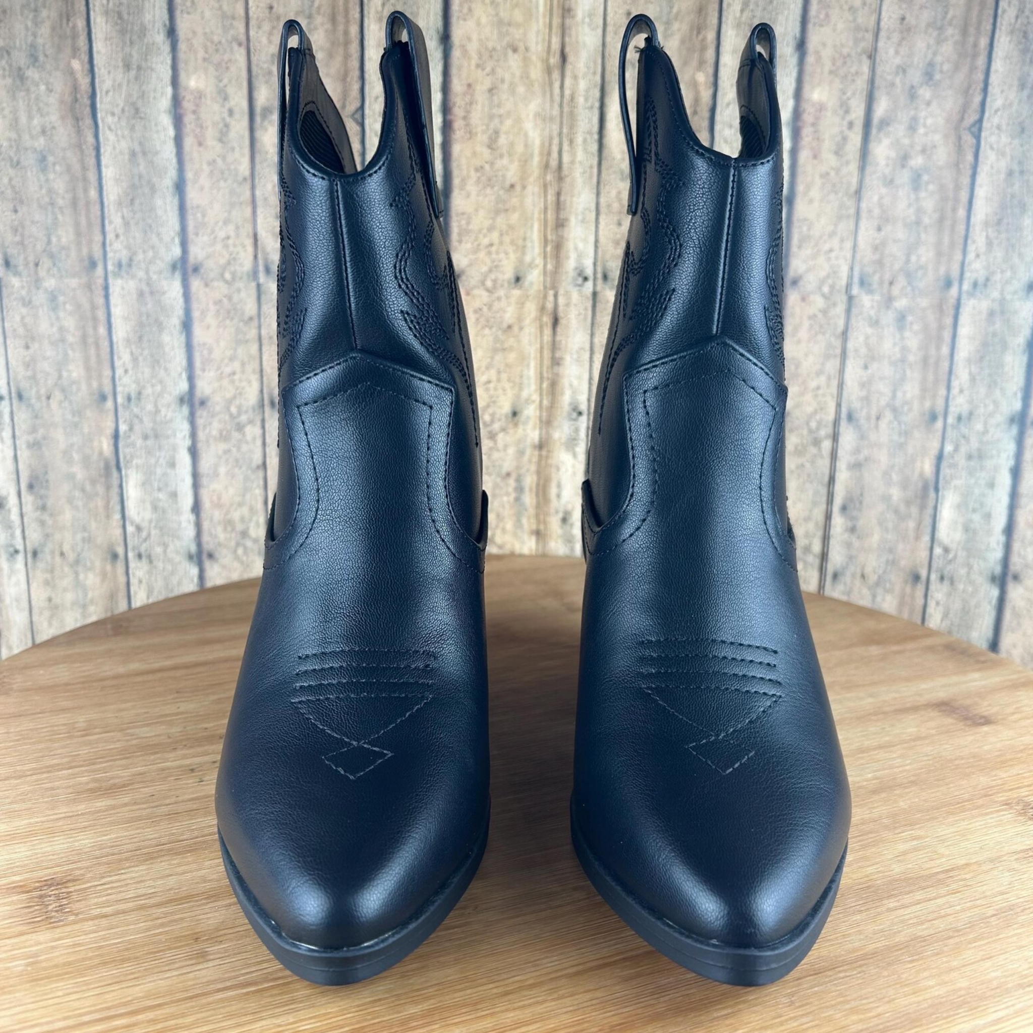 Women’s Black Ankle Cowboy Boots